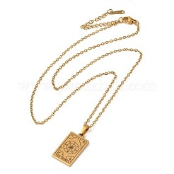 Тема таро 304 нержавеющая сталь кулон ожерелья для женщин STAS-S128-02J