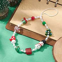 Sangles mobiles au chalumeau de noël faites à la main&nbsp;HJEW-TA00012
