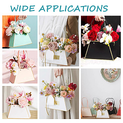 12 шт. 6-х цветные трапециевидные бумажные мешочки для хранения цветов с ручкой ABAG-NB0001-96