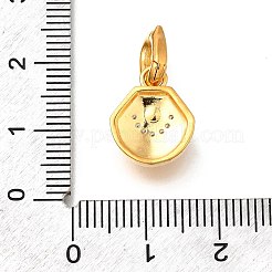 Pendentifs avec zircon cubiques à micro-pavés en laiton&nbsp;KK-S517-01D-G