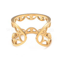 Кольцо-кафф с кристаллами и стразами RJEW-I096-03G