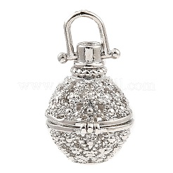 Pendenti con gabbia in ottone con placcatura a cremagliera&nbsp;KK-D025-01G-P