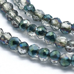 Стеклянные бусины с гальваническим покрытием &nbsp;GLAA-F079-A-HP04