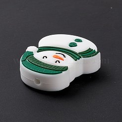 Perles focales en silicone de noël&nbsp;SIL-G003-F02-B