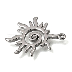 304ステンレスペンダント  太陽のチャーム  ステンレス鋼色  24.5x20x1.7mm  穴：1.2mm&nbsp;STAS-K322-24P