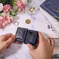 Boîtes de rangement pour pinces à cravates en cuir PU en forme de livre&nbsp;CON-CA0001-034A