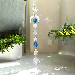 3 шт. стеклянные круглые и восьмиугольные бусины подвесные ловцы солнца&nbsp;HJEW-CN0001-40