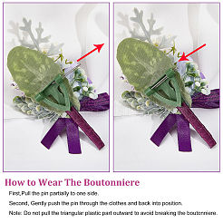 1 corsage de poignet en tissu de soie&nbsp;AJEW-CP0001-72