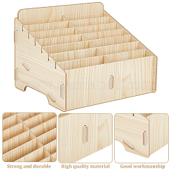 Съемный деревянный ящик для хранения сотового телефона с 14 сеткой&nbsp;AJEW-WH0348-154B