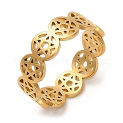 Кольца для пальцев из нержавеющей стали 304 с полой звездой для женщин&nbsp;LS-RJEW-G353-04G