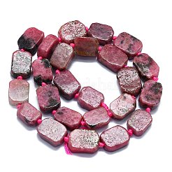 Природные родонит бисер нитей G-K245-J17-01