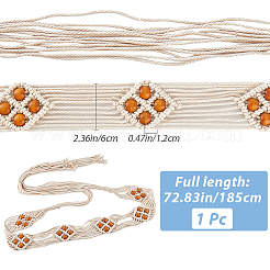 Gürtel aus Polyesterkordel und Kette im Bohème-Stil&nbsp;AJEW-WH20007-41