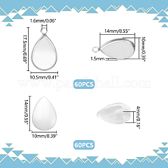 Kit fai da te per realizzare ciondoli a forma di goccia in acciaio inossidabile 304&nbsp;DIY-UN0056-04