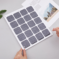 Прозрачная коробка для памятных монет из акрила и фетра ODIS-WH0061-37B-01