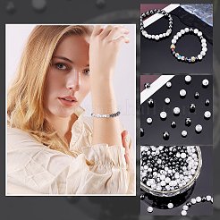 400 шт. 4 вида бусин из синтетических драгоценных камней G-FH0001-53