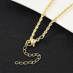 Ожерелье из латунной веревочной веревки для женщин NJEW-P265-15G