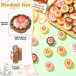 40 Stück 5 Farben undurchsichtige Harz-Decoden-Cabochons&nbsp;RESI-CJ0005-17