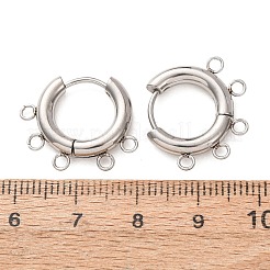 Boucles d'oreilles créoles en acier inoxydable 304&nbsp;STAS-D183-02E-P