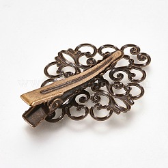 Haarschmuck Eisen Alligator Haarspange Zubehör&nbsp;X-MAK-WH0002-02AB