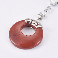 Llavero de jaspe rojo natural&nbsp;KEYC-P041-D25