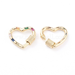 Латунь микропаве кубический цирконий винт карабин подвески с замком ZIRC-L093-61G