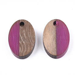 Pendentifs en bois de résine et de noyer&nbsp;RESI-S358-30E