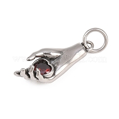 Хирургическая нержавеющая сталь 316 с подвесками из кубического циркония&nbsp;STAS-Z165-08AS-01