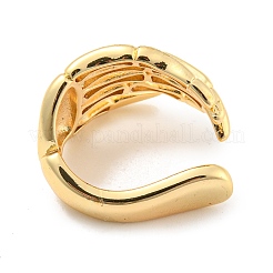 Серьги-каффы из настоящей латуни с покрытием из 14-каратного золота&nbsp;LS-EJEW-M232-02A-G