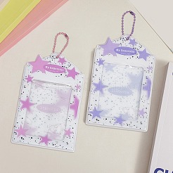 2 Stück 2 Farben Fotokartenhalter aus PVC-Kunststoff mit Sternmuster&nbsp;AJEW-DJ0005-53