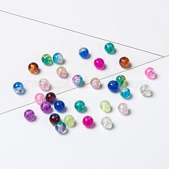 Perline di vetro crackle verniciato a spruzzo 18 colori&nbsp;CCG-JP0001-02