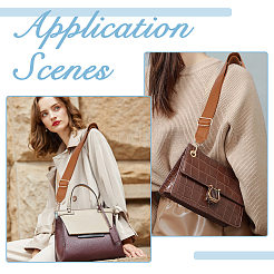 Регулируемые ремни для сумок из искусственной кожи с застежками из цинкового сплава&nbsp;FIND-WH0126-837C