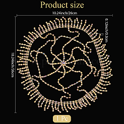 Сетчатые повязки на голову из сплава со стразами OHAR-WH20007-05G-01