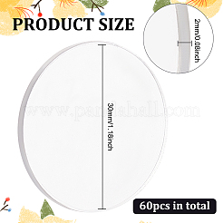60шт акриловые плоские круглые фигурки дисплей базы KY-FG0001-10