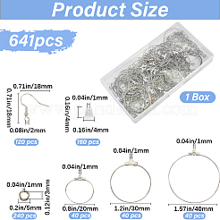 Набор для самостоятельного изготовления латунных сережек-колец KK-SP0002-08B