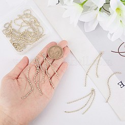 24 шт. 3 стильных латунных цепочки-чашки со стразами большие подвески KK-SC0003-21G