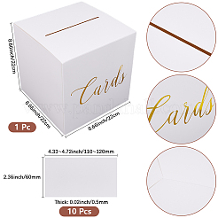 1 комплект квадратных картонных коробок с печатью для свадебных открыток&nbsp;CBOX-SP0001-01B