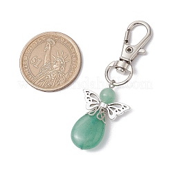 Подвесные украшения из натурального зеленого авантюрина HJEW-JM02731