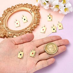 8 pz 4 stili di pendenti in ottone placcato con zirconia cubica&nbsp;KK-CJ0004-48