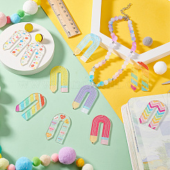 18шт 9 цвета акриловые подвески OACR-PH0004-31