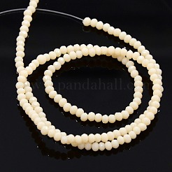 Undurchsichtige einfarbige Kristallglas facettierte Rondellperlen&nbsp;GLAA-F025-A01