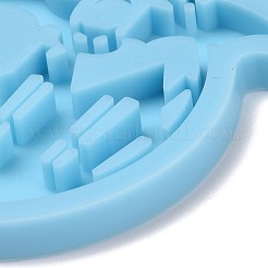 Schloss mit Fledermaus-Anhänger Silikonformen&nbsp;DIY-F109-09
