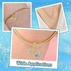 5 шт. 5 стиля латунные европейские подвески с кубическим цирконием&nbsp;KK-CJ0004-01