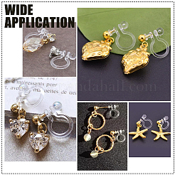 16 шт. фурнитура для сережек-клипс из нержавеющей стали 304 STAS-UN0051-64