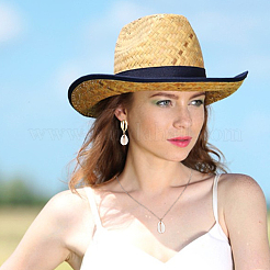 Серьги-гвоздики и ожерелье с подвеской из натуральных ракушек SJEW-AN0001-11