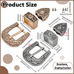 4 сумка 2 цвета пряжки из сплава AJEW-BC0009-26