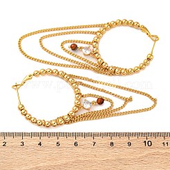 Латунные серьги-кольца из прозрачного кубического циркония EJEW-R014-15G