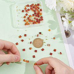 1 нить прямоугольных бусин из натурального красного агата&nbsp;G-NB0005-54A