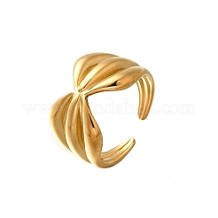 Кольца-манжеты из нержавеющей стали 304 с бантом для женщин&nbsp;LS-RJEW-G339-05G-02