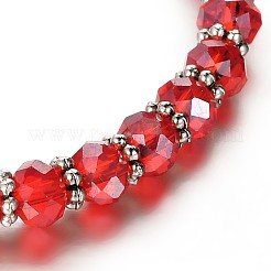 Ангел стекла бисером акриловые шарм браслеты BJEW-JB01795-02