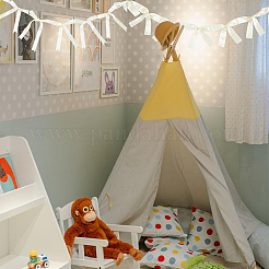 2 стиль баннеры с бантом из ткани&nbsp;AJEW-SP0002-70C